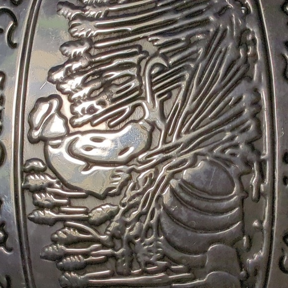 Wilton Armetale Give Us This Day Our Daily Bread Engraved Silver Tray 9.5" - Picture 5 of 5